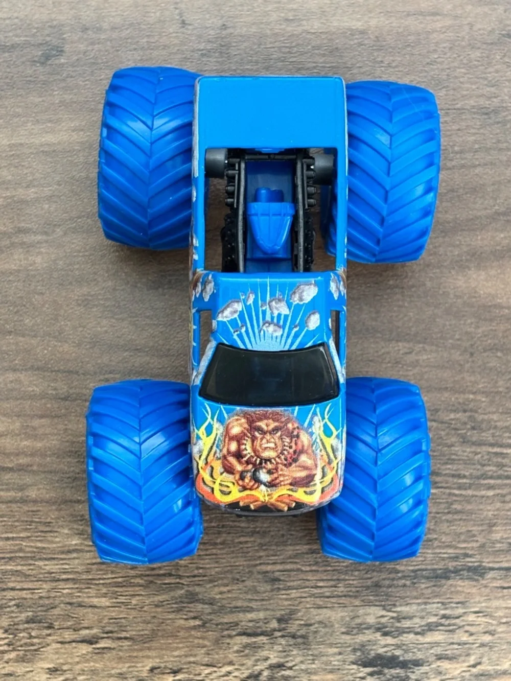 Monster Jam 1:64 Stone Crusher Gray Blue Tires 2023 Monster Truck Die Cast Metal